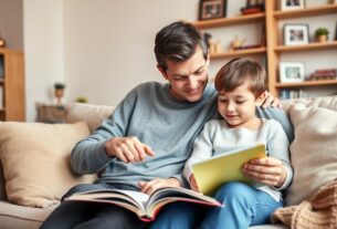 ajudando os filhos com lição de casa